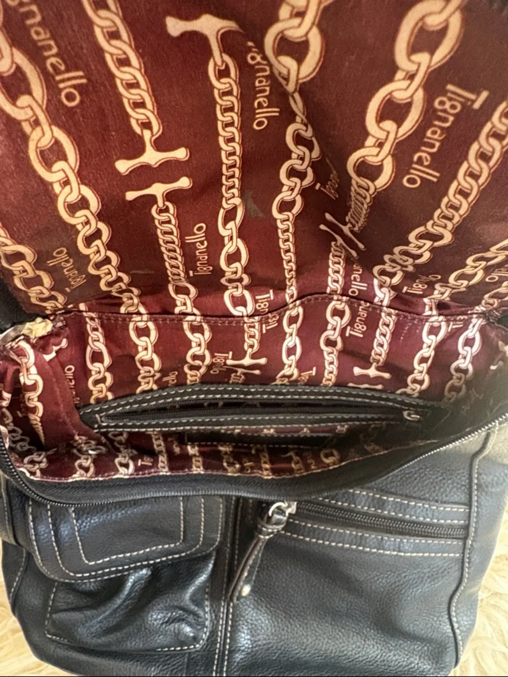 Tignanello leather backpack